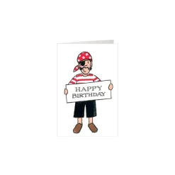 Boys Pirate Happy Birthday Mini Card