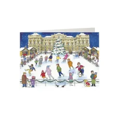 Christmas Ice Skating Advent Calendar Card