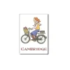 Cycling Student Girl, Cambridge Fridge Magnet