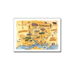 Hampshire map Fridge Magnet