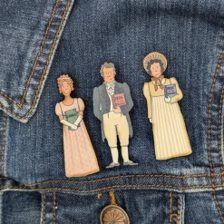 Jane Austen Set of 3 Pin Badges