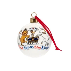 King Charles III Coronation Fine Bone China Bauble