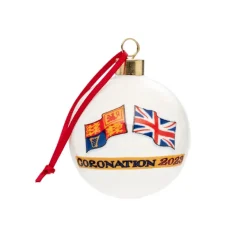 King Charles III Coronation Fine Bone China Bauble