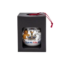 King Charles III Coronation Fine Bone China Bauble