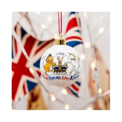King Charles III Coronation Fine Bone China Bauble