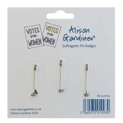 Suffragette UK Set of 3 Pin Badges