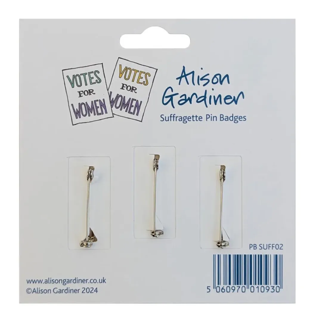 Suffragette UK Set of 3 Pin Badges