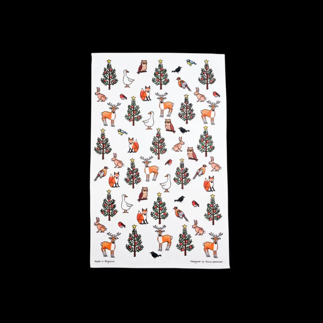 Winter Wildlife Tea Towel
