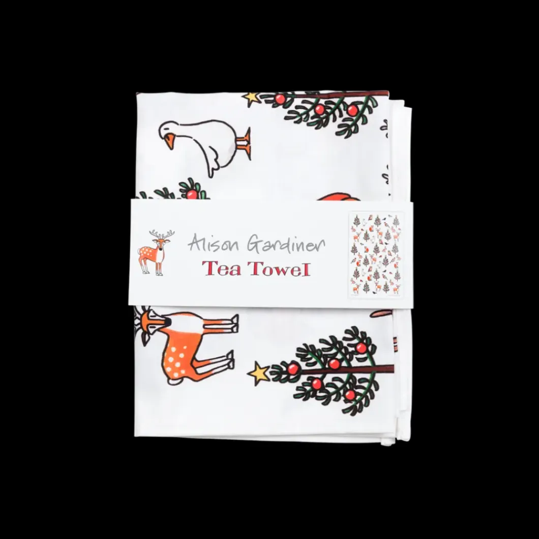 Winter Wildlife Tea Towel
