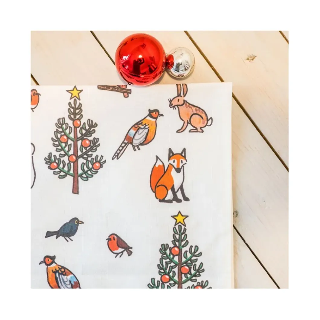 Winter Wildlife Tea Towel